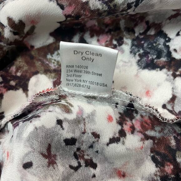 PARKER 100% Silk Floral Peplum Blouse XS - Picture 5 of 6